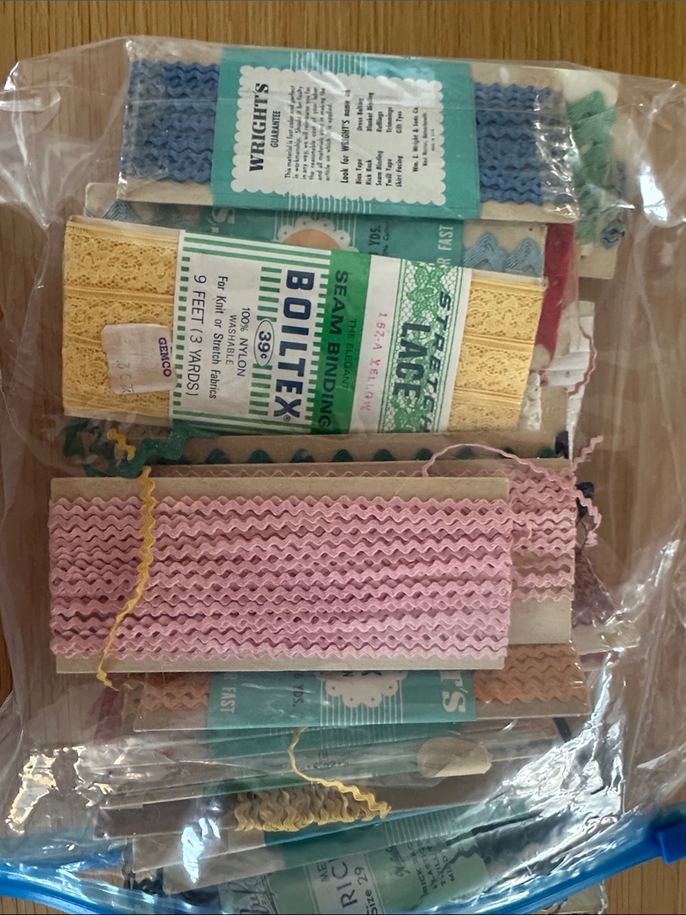 Bolttex Assorted Ric Rac Trims Pack - Pastel Blue, Pink, Yellow, Green